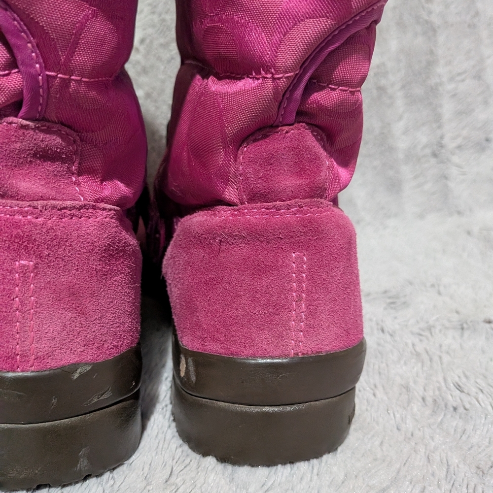 Coach Women's Magenta Winter Boots Sandi Size 8 1/2 - Picture 7 of 13